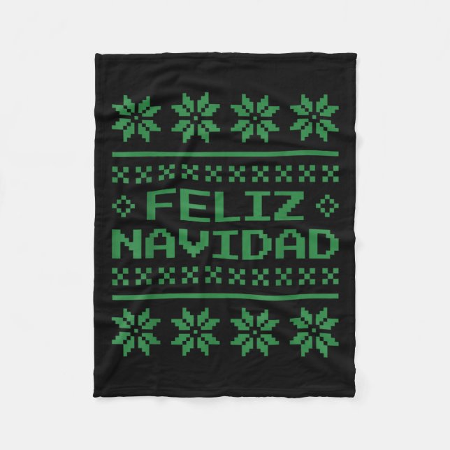 Couverture Polaire Sweat moche de Noël Feliz Navidad Xel Motif S (Devant)