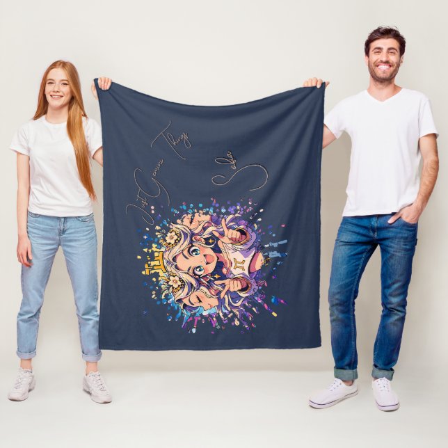 Couverture Polaire Sweet 16 Gemini Name Fleece Throw (En situation)