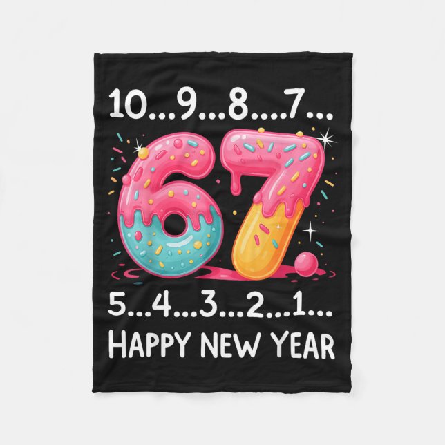 Couverture Polaire Sweet 67 New Year Countdown 2026 Funny Happy New Y (Devant)