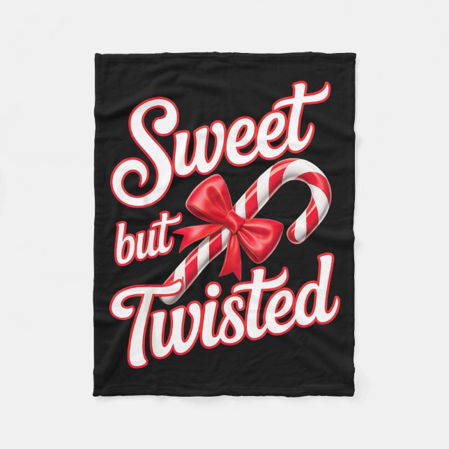 Couverture Polaire Sweet But Twisted Candy Cane Funny Christmas  (Devant)
