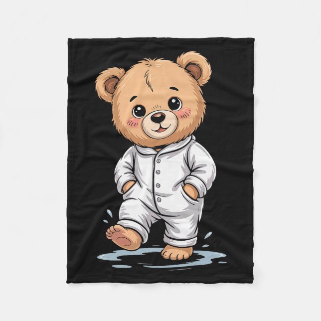 Couverture Polaire Sweet Dreams Cool Teddy Bear With Pajamas Premium  (Devant)