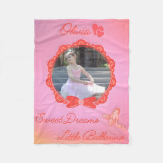 Couverture Polaire "Sweet Dreams Little Ballerina"