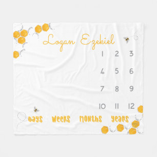 Couverture Polaire Sweet Honey Bee Genre Neutre Baby Milestone