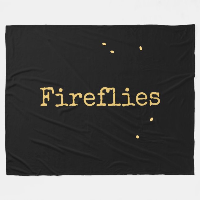 Couverture Polaire Sweet moderne Black Summer Night Ciel Fireflies Te (Devant (Horizontal))