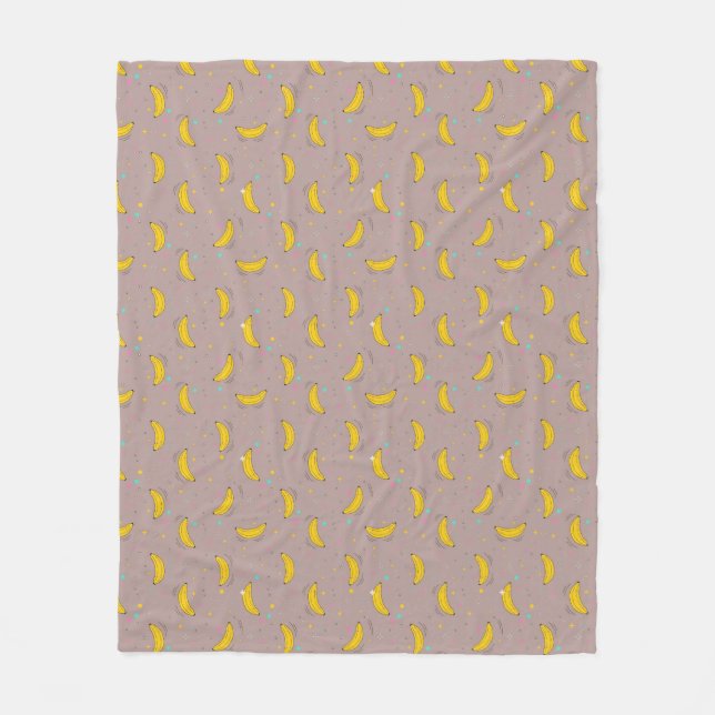 Couverture Polaire Sweet & Playful Banana Dream Pattern (Devant)