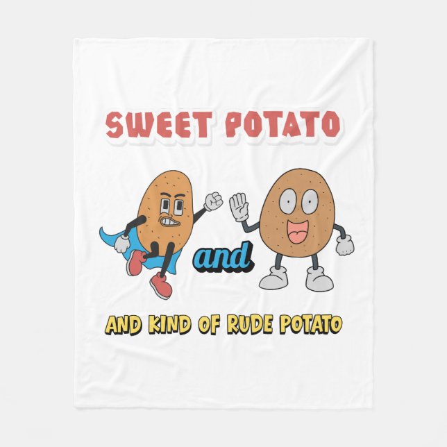 Couverture Polaire Sweet Potato and Kind of Rude Potato (Devant)