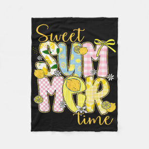 Couverture Polaire Sweet Summer Time Lemon Coquette Bow Family Vacati