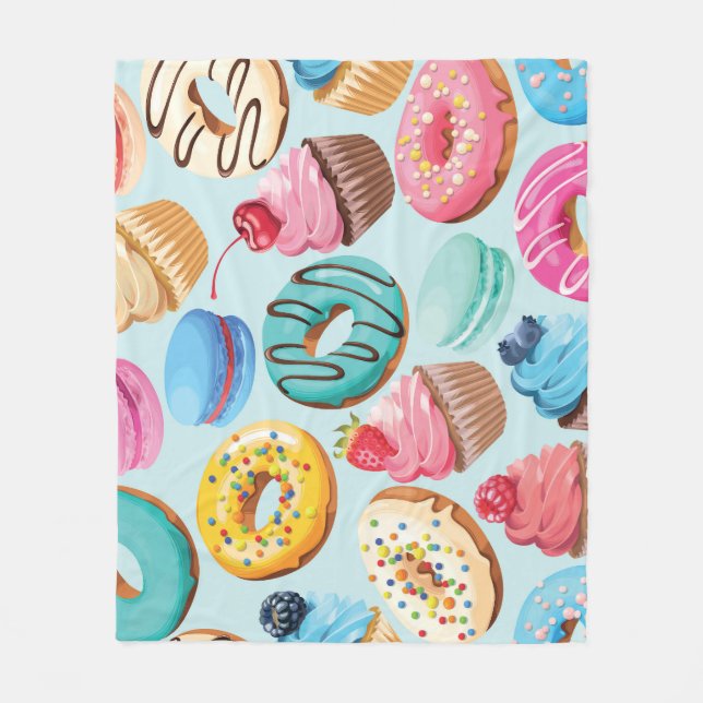 Couverture Polaire Sweet Sweet Sweets : Motif de Delight. (Devant)
