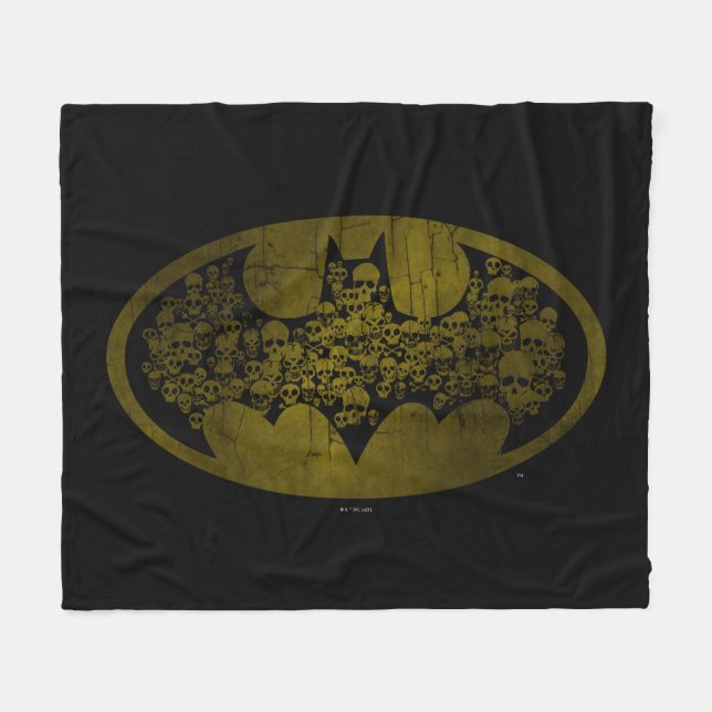 Couverture Polaire Symbole Batman | Crânes dans le logo de chaume (Devant (Horizontal))