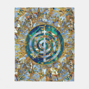 Couverture Polaire Symbole de Choku Rei dans le mandala sur le marbre