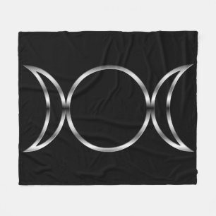 Couverture Polaire Symbole de la déesse triple de Falln Pagan