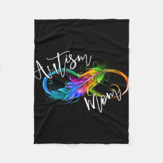 Couverture Polaire Symbole de la neurodiversité Rainbow Infinity Auti