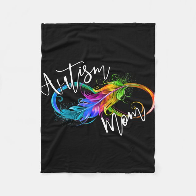 Couverture Polaire Symbole de la neurodiversité Rainbow Infinity Auti (Devant)