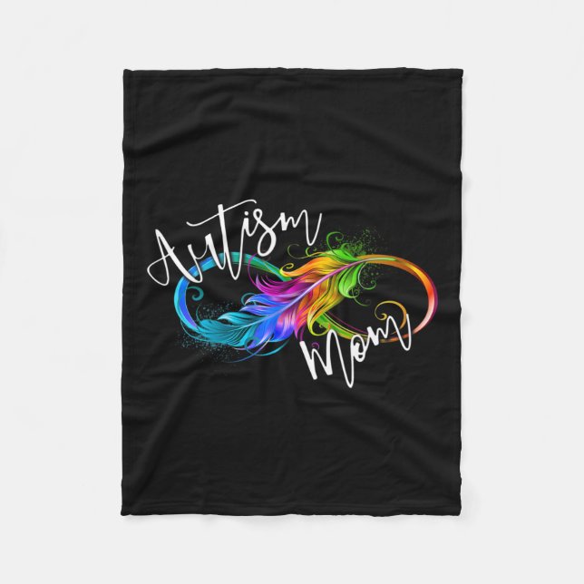 Couverture Polaire Symbole de la neurodiversité Rainbow Infinity Auti (Devant)