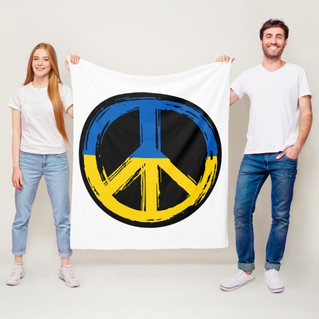 Couverture Polaire SYMBOLE DE LA PAIX DE L'Ukraine (En situation)