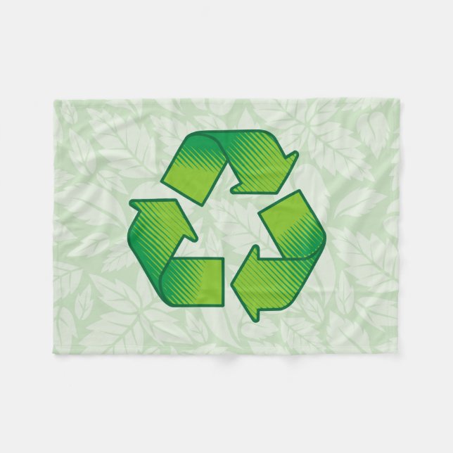 Couverture Polaire Symbole de recyclage (Devant (Horizontal))
