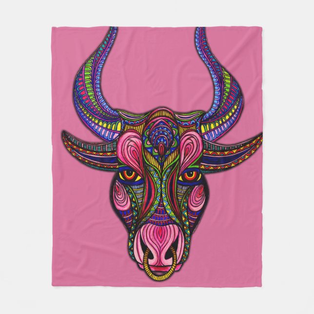Couverture Polaire Symbole de Taureau (Devant)