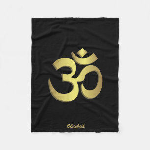 Couverture Polaire Symbole de yoga de l'OM (Aum) Namaste