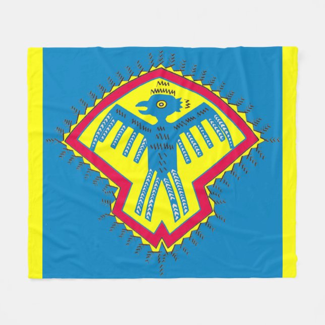 Couverture Polaire Symbole des oiseaux amérindiens (Devant (Horizontal))