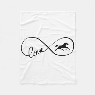 Couverture Polaire Symbole d'infini Art Amour Cheval Vêtements