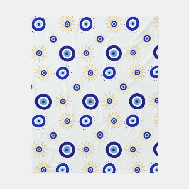Couverture Polaire Symbole du mauvais œil (Devant)