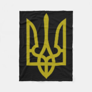 Couverture Polaire Symbole du trident de l'armée ukrainienne au milie