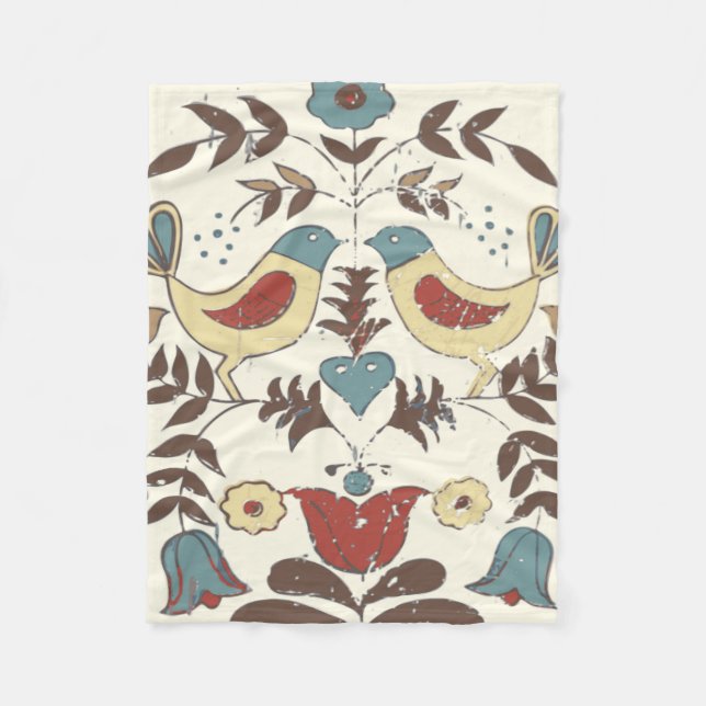 Couverture Polaire SYMBOLE Hex Amish néerlandais Pennsylvanie Bird Am (Devant)