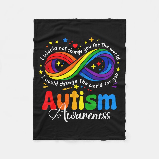 Couverture Polaire Symbole infini de sensibilisation à l'autisme acce (Devant)