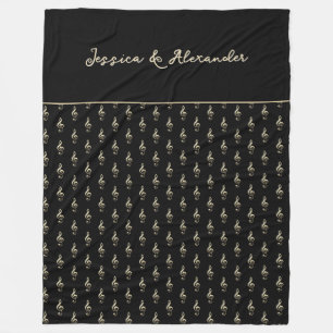 Couverture Polaire Symbole musical de clé de sol Amoureux de la musiq
