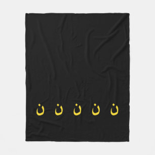 Couverture Polaire Symbole nazaréen chrétien Spiritualité en jaune