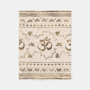 Couverture Polaire Symbole OM - or pastel