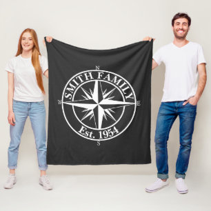 Couverture Polaire Symbole personnalisable du monogramme étoile de la