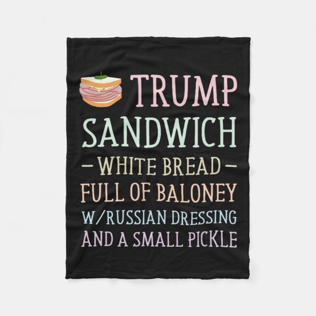 Couverture Polaire SYMBOLE sandwich Trump Drôle (Devant)