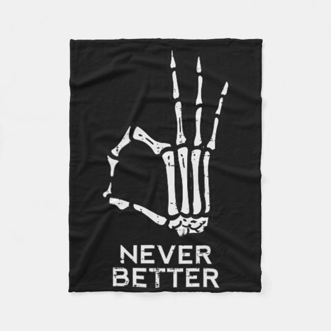 Couverture Polaire Symbole Skeleton Halloween M (Devant)