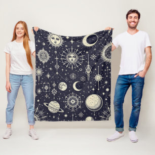 Couverture Polaire Symbole solaire et Sky de la mythologie cosmique d