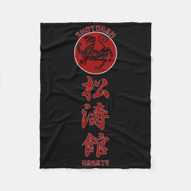Couverture Polaire Symbole tigre karaté de Shotokan Arts martiaux (Devant)
