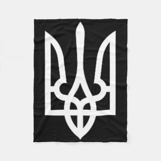Couverture Polaire Symbole ukrainien de l'armée ukrainienne moyenne E (Devant)
