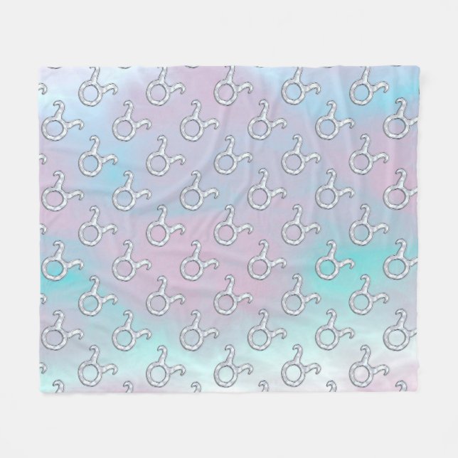 Couverture Polaire Symbole zodiaque du Taurus de style perle (Devant (Horizontal))