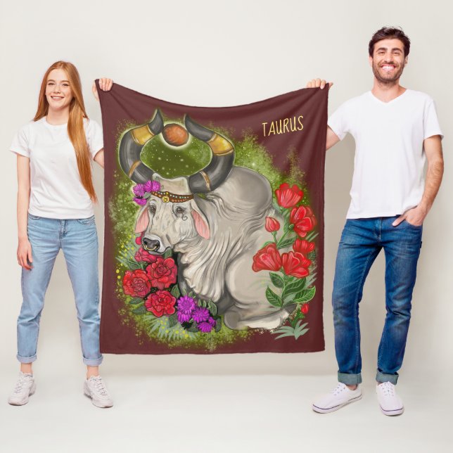 Couverture Polaire SYMBOLE Zodiaque Taurus (En situation)