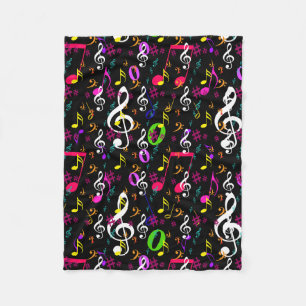 Couverture Polaire Symboles musicaux Design Motif