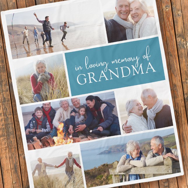Couverture Polaire Sympathie de Collage de photos en mémoire d'amour (Créateur téléchargé)