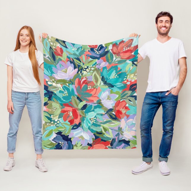 Couverture Polaire Symphonie de jardin vibrant (En situation)