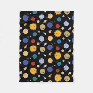 Couverture Polaire Système solaire Kawaii