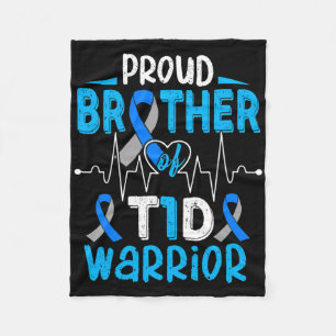 Couverture Polaire T1d Fière Frère Diabète Sensibilisation Type 1 Ins
