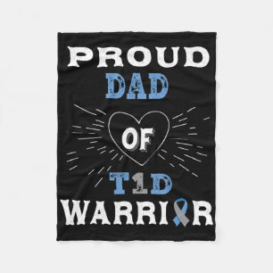 Couverture Polaire T1d Fière Papa Diabète Sensibilisation Type 1 Insu