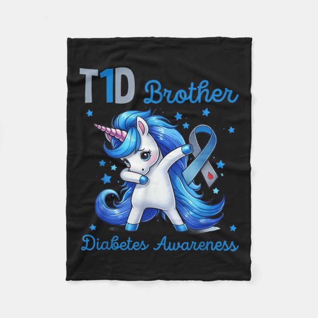 Couverture Polaire T1d Frère Soutien à la sensibilisation au diabète  (Devant)