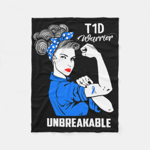 Couverture Polaire T1d Sensibilisation au diabète de type 1 Cadeau de