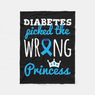 Couverture Polaire T1d Sensibilisation Princesse Filles Diabétique Ru