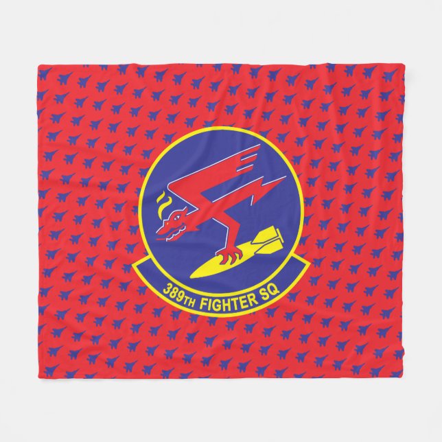 Couverture Polaire T-Bolts F-15E Fighter Jet Motif (Devant (Horizontal))