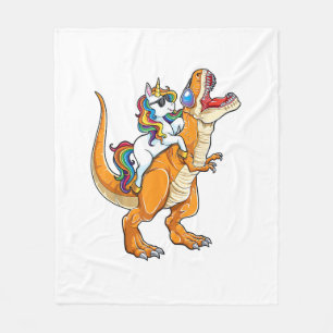 Couverture Polaire T rex à cheval Licorne Hommes Femmes Dinosaure Drô
